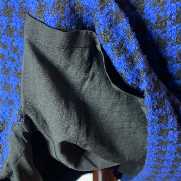 Ann Taylor petite houndstooth blue wool twill - Picture 7 of 13